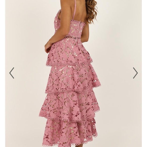 SHOWPO IN OTHER NEWS DRESS,Mauv Lace colour, size 10 - Picture 2 of 5